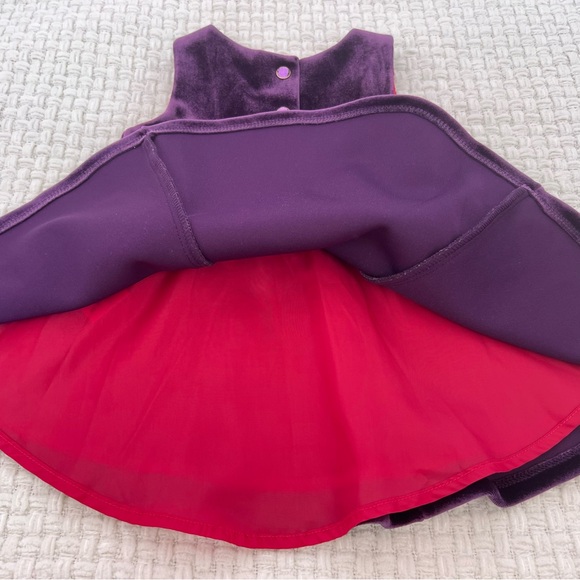 Purple Velvet Kids Dress - Picture 6 of 6